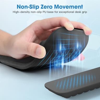 MEKASS Keyboard Wrist Rest, Soft Memory Foam Wrist Support for Keyboard, Keyboard Hand Rest Pad for Wrist Pain Relief, Keyboard Wrist Guard for Long Hours of Work, Gaming, Studying(Classic Black) - Image 4