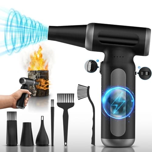 Electric Compressed Air Duster - 33,0000 RPM Rechargeable Cordless Turbo Blower, Portable Air Blower Gun for Cars, PC, Keyboard, Home & Outdoor Dust Cleaning (Replaces Compressed Air Cans) - Image 1