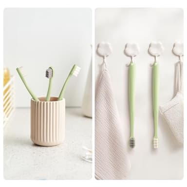 Extra Soft Toothbrushes for Adults Sensitive Gums, Upgraded 20000 Soft Micro Nano Bristles Toothbrush with 8 Holes, Compact Small Head Portable Toothbrush for Pregnant Women, Elderly (6 Pack) - Image 8