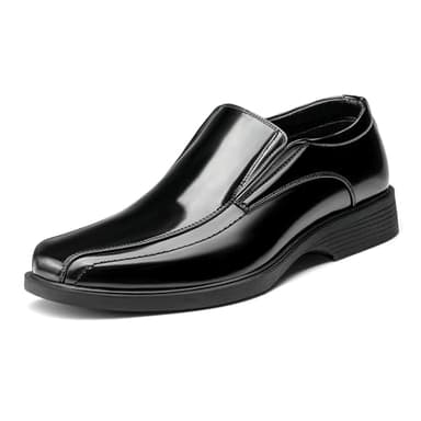 Bruno Marc Men's Square Toe Dress Loafers Shoes,Size 14W,5-Black Pat,CAMBRIDGEWIDE-05 - Image 1