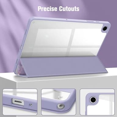 Fintie Hybrid Slim Case for Samsung Galaxy Tab A9 Plus/A9+ 5G 11 Inch 2023 Model (SM-X210/X216/X218), Shockproof Cover with Clear Transparent Back Shell, Auto Wake/Sleep, Lilac Marble - Image 9