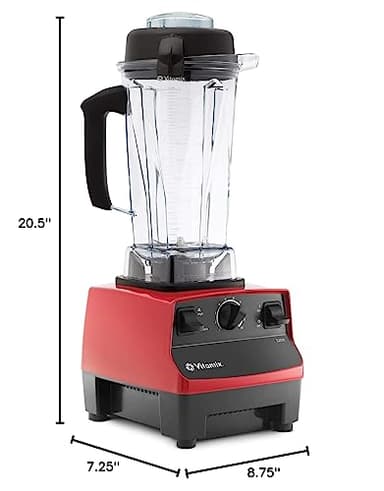 Vitamix 5200 Blender, Professional-Grade Blender for Smoothies, Soups, Ice Cream and More, Stainless-Steel Blades, Self-Cleaning Kitchen Appliance, 64 Oz Container, Red - Image 10