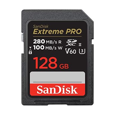 SanDisk 128GB Extreme PRO SDXC UHS-II Memory Card - C10, U3, V60, 6K, 4K UHD, SD Card - SDSDXEP-128G-GN4IN - Image 1