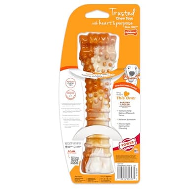 Nylabone Limited Edition 70th Birthday Textured Bone Power Chew Toy for Dogs, Durable & Tough Dog Toys for Aggressive Chewers, Roasted Chicken Flavor, X-Large Dogs - 50+ lbs (1 Count) - Image 10