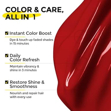 COLORLOMO Semi Permanent Hair Color - 6 oz Color Depositing Conditioner with Shea Butter & Almond Oil- Color Conditioner Depositing Hair Mask - Vegan, Paraben, Ammonia & Sulfate Free -Red - Image 2