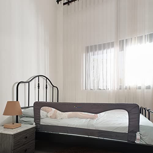 Bed Safety Rails for Toddlers - Bed Rail Guard for Queen, King, Full Szie, Twin Mattress Bed (Grey, 59Wx23.5H Inch (Long Extra Tall)) - Image 1