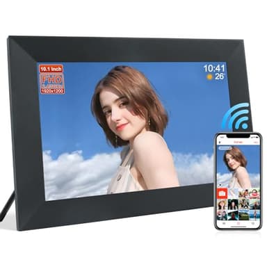 Frameo 10.1 Inch Smart WiFi Digital Photo Frame,Digital Picture Frame with 16GB Storage & SD Slot, Electronic Picture Frame IPS Touch Screen with Auto-Rotate, Frameo Digital Frame WiFi - Image 1