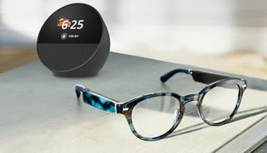 Amazon Echo Frames (newest model) + Echo Spot (newest model), Smart Glasses with Alexa, Round frames in Blue Tortoise with prescription ready lenses - Image 8