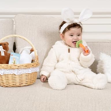 Papablic Baby Toothbrush Teether, Teething Toys 6-12 Months, 360° Carrot Teether Baby Easter Basket Stuffers, First Easter Gifts for Babies, Infant Toothbrush with Suction Base - Image 9