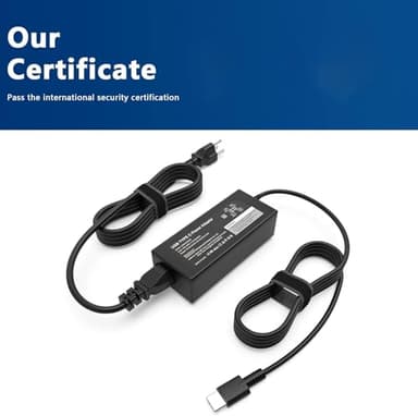GVKRLXZ Replacement for 65W Dell Laptop Charger USB-C;Compatible with Dell Latitude/Chromebook/XPS 65 Watt USB Type C AC Power Adapter Cord - Image 4
