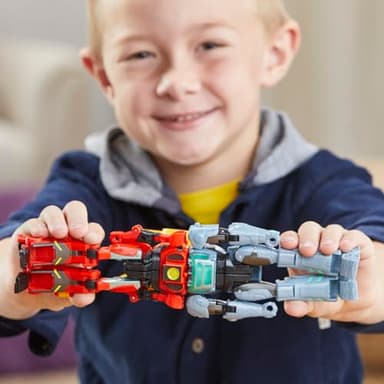 Transformers EarthSpark Cyber-Combiner Terran Twitch and Robby Malto Robot Action Figures, Interactive Toys for Boys and Girls Ages 6 and Up - Image 5