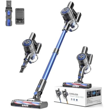 Cordless Vacuum Cleaner, Vacuum Cleaner for Home with 80000 RPM High-Speed Brushless Motor, Up to 40 Mins Runtime, 2 Adjustable Suction, Anti-Tangle, Lightweight Stick Vacuum for Hard Floor - Image 1