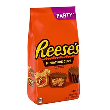 REESE'S Miniatures Milk Chocolate Peanut Butter Cups, Candy Party Pack, Halloween Candy, 35.6 oz - Image 3