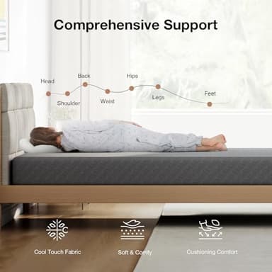 Novilla Twin Mattress for Kids, 5 Inch Twin Size Mattresses with Gel-Infused Memory Foam & Pressure-Relieving Foam for Cool Touch & Edge Support Mattress in a Box CertiPUR-US Certified - Image 5
