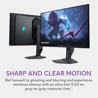 Alienware AW2725DF OLED Gaming Monitor - 26.7-inch Quantom-Dot WQHD (2560x1440) 360Hz 0.03Ms Display, AMD FreeSync Premium Pro, HDMI/DP/USB 3.2 Gen1, Height/Tilt/Swivel/Pivot Adjustability - Black - Image 2