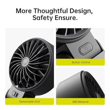 JISULIFE Handheld Fan Life7 – Ultimate Flexibility: High-Power Motor, LED Display, 19.5 Hrs Cooling, 5000mAh Rechargeable, 5-Speed, Foldable Design, 3-IN-1 Portable Fan for Travel Cruise Beach(Black) - Image 9