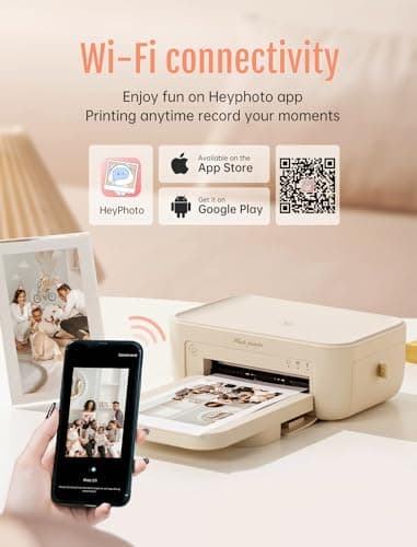 HPRT Photo Printer 4x6,+20 Sheets&1ribbon,Wi-Fi Wireless Instant Picture Printer for iPhone, Android, Smartphone, Thermal Dye-Sublimation, AR Video Printing,Portable Photo Printers for Home Use - Image 4