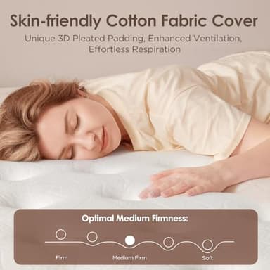 SNFPNE King Size Mattress 12 Inch - Medium Firm Hybrid Memory Foam Mattress with Individual Pocket Springs for Pressure Relief & Motion lsolation, CertiPUR-US Certified, Fiberglass-Free, 80" x 76" - Image 2