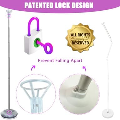 GIMCALO Balloon Column Stand Kit Set of 2, 7ft Height Adjustable Balloon Arch Kit, Metal Telescopic Pillar Balloon Stand, Birthday Party, Graduation, Wedding Christmas Decorations - Image 4