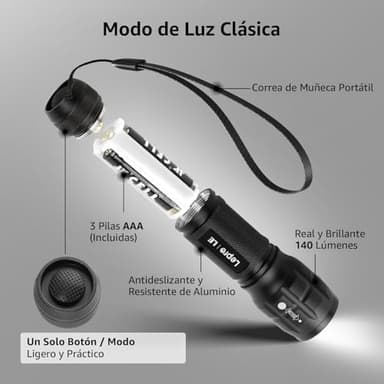 Lighting EVER LED Flashlights High Lumens, Small Flashlight, Waterproof, Adjustable Focus Flash Light for Outdoor, Emergency, Camping, AAA Batteries Included, 2 Pack - Image 4