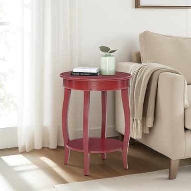 Powell Furniture Powell Round Shelf, Red Table - Image 13
