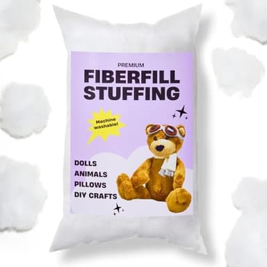 SARANDAVE Fiberfill Stuffing, Polyester Stuffing for Stuffed Animals, Pillows, Fiber Stuffing for Crochet, High Resilience Fill - 7 Oz 200 Grams - Image 1