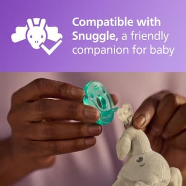 Philips Avent Soothie Orthodontic Baby Pacifiers, 100% Silicone Pacifiers, One Piece, BPA-Free, for Babies 0-3 Months, Green, 4 Pack, Model SCF190/41 - Image 6