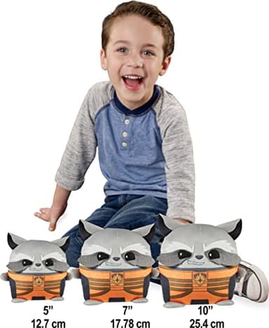 Mattel Marvel Cuutopia 10-inch Rocket Raccoon Plush Character, Super Hero Soft Rounded Pillow Doll, Collectible Toy for Kids & Fans Ages 3 Years Old & Up - Image 2