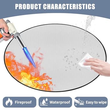 osaasi Premier 36" Grill Mat for Outdoor Grill, Fireplace Mat, Fireproof Mat for BBQ Fire Pit (36"-6LAYER) - Image 2