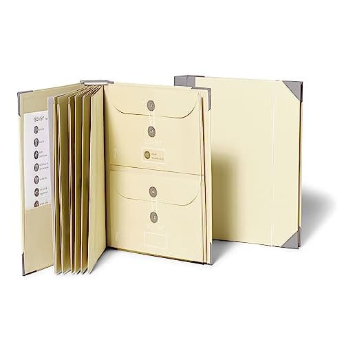 Savor | 2025 Edition The Folio™ Document Organizer | Custom Dyed Cloth-Bound Expanding File for Important Papers, Passports, Birth Certificates & More | Ideal for Home Organization & Graduation Gift - Image 1