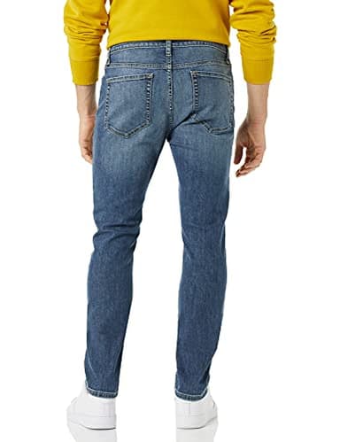 Amazon Essentials Skinny Jeans for Men - High Stretch Denim, Comfortable Fit, Skinny-fit Style, Medium Wash, 34W x 33L - Image 2