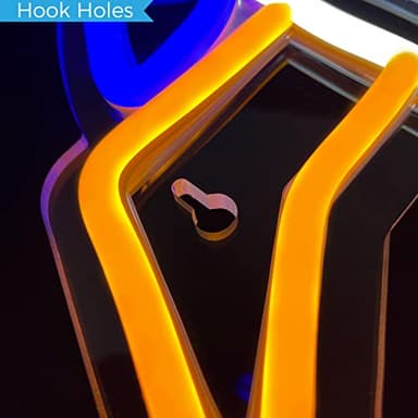 JOSEBRU Zelda Neon Sign, Silicone & Acrylic 8.2x16.1 inches, Sword Z LED Light for Gaming Room Decor, Wall Mount Indoor USB Powered - Image 4