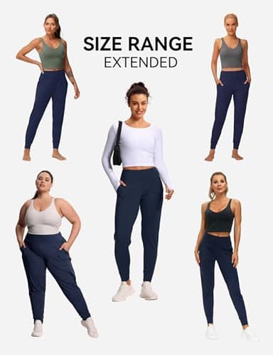 THE GYM PEOPLE Women's Joggers Pants Lightweight Athletic Leggings Tapered Lounge Pants for Workout, Yoga, Running Blue - Image 4