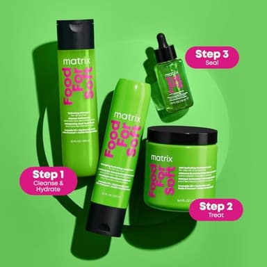 MATRIX Food For Soft Hair Serum Oil For Dry, Brittle and All Hair Types - Softens, Smooths and Adds Shine With Heat Protection, Repairing Leave In With Avocado Oil, 1.7 Fl Oz - Image 9