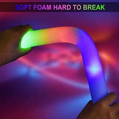 LifBetter 45 Pcs Glow Sticks Bulk- LED Foam Sticks in The Dark with 3 Modes Flashing Led Foam Multicolor Batons Light up Party Favors for Birthdays, Weddings, Concerts, Festivals - Image 3