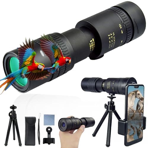 30x40 Monoculars for Adults High Powered, Compact Handheld Monocular Telescope for Smartphone, Mini Pocket Handheld Monocular with Flexible Tripod for Hunting, Star Gazing, Bird Watching, Travel - Image 1