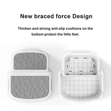 Two Step Stool for Kids – Non-Slip Toddler Step Stool for Bathroom Sink & Potty Training, Dual Height 9.5”, Safe & Sturdy for Kitchen, Bedroom & Classroom (Includes Two Ducks) - Image 5