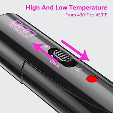DAN Technology Dual Voltage Ceramic Pressing Comb - 450°F Fast Heating Mini Straightener for Lace Front Wigs and Black Women's Hair - Image 5