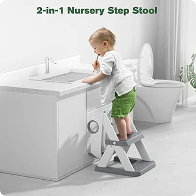 Rabb 1st Potty Training Seat, Upgrade Toddler Toilet Seat for Kids Boys Girls, 2 in 1 Potty Training Toilet, Splash Guard Anti-Slip Pad Step Stool - Image 6
