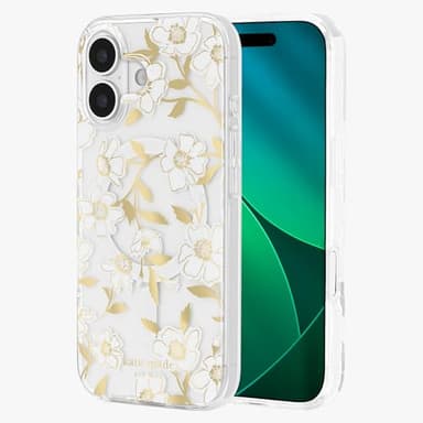 Kate Spade New York iPhone 17 Case - Compatible with MagSafe - Designer Phone Case - Sunshine Floral Gems - Image 1
