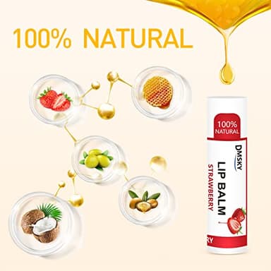 DMSKY 24 Pack Lip Balm, Natural Lip Balm Bulk with Vitamin E and Coconut Oil, Moisturizing Lip Balm for Chapped Lips, Bulk Lip Balm for Women-12 Flavors - Image 3