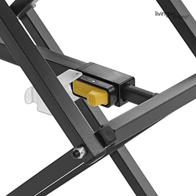 Living and More 28inch Height-Adjustable Personal Table, TV Tray, Portable Dinner Table, Multi-Purpose, Lightweight, No Assembly, Easy Fold and Storage, White - Image 8