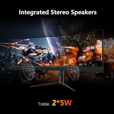 INNOCN 45C1R 45 Inch 5120 x 1440p Ultrawide Curved Gaming Monitor, R1500, HDR400, USB Type-C Power Delivery, PIP/PBP, Built-in Speaker, Height Adjustable, Black - Image 5