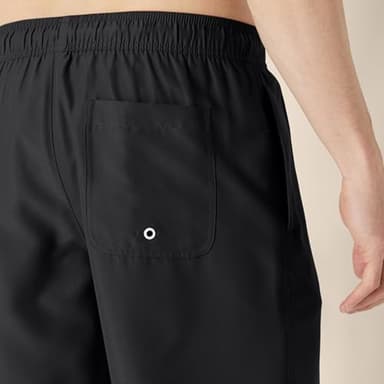 Amazon Essentials Men's 9" Swim Trunks with Mesh Lining, Pockets, Drawstring Closure, Black, Large - Image 4