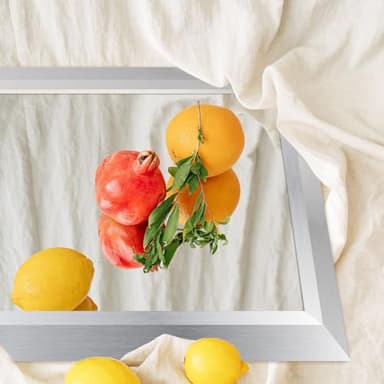 Amorho 24x32 Inch Bathroom Mirror Silver, Thick Metal Framed Wall Mirrors for Over Sink, Brushed Nickel Mirror Perfect for Bedroom, Living Room, Entryway, Rectangle (Horizontal/Vertical). - Image 3