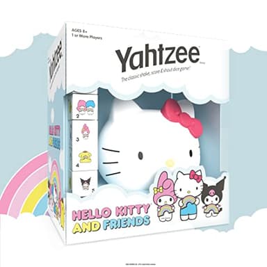 YAHTZEE: Hello Kitty and Friends, Collectible Head Dice Cup, Classic Family Dice Game, Officially Licensed Sanrio Game & Merchandise - Image 5