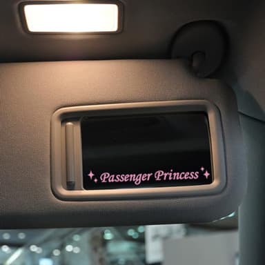 8 Styles Hello Beautiful Mirror Decal Rear View Mirror Sticker Passenger Princess Car Decor Vanity Accessories for Women Self Affirmations Mirror Window Decal Gift - Image 3
