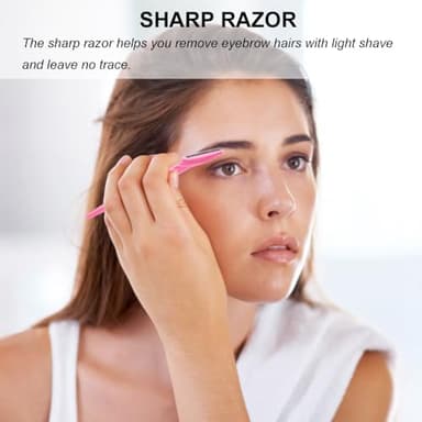 66 Eyebrow Razor and Face Razor for Women and Men, Eyebrow Hair Trimmer and Shaver with Protective Cover,Safe and Newbie Friendly - Image 5
