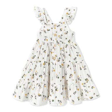 DeeFant Toddler Girl Dress 3-4T Girls Dress Summer Toddler Beach Dresses Fly Sleeveless Casual Floral Toddler Sundress - Image 1
