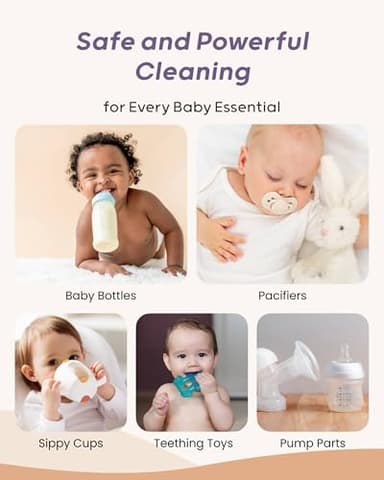 Nuliie 130 PCS High-Efficiency Detergent Tablets for Momcozy KleanPal Pro, Baby Brezza Pro, GROWNSY EaseClean Bottle Washer, Remove Milk Residue & Odor, Gentle Formula Safe - Image 8